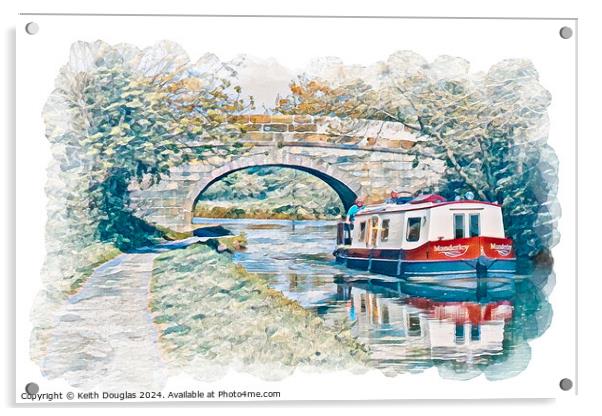 Lancaster Canal, Bridge 114 Acrylic by Keith Douglas
