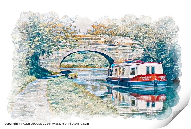Lancaster Canal, Bridge 114 Print by Keith Douglas