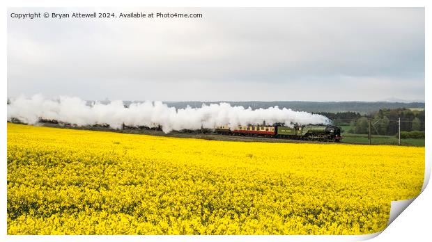 Steam loco 60163 Tornado at speed Print by Bryan Attewell