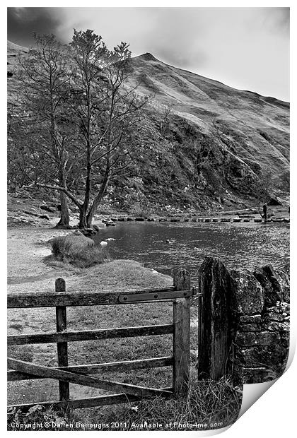 Dovedale Stepping Stones Print by Darren Burroughs