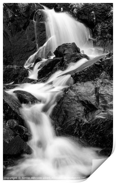 waterfall Print by Simon Johnson