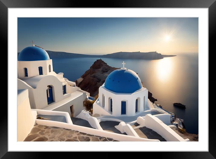 Santorini Framed Mounted Print by Picture Wizard