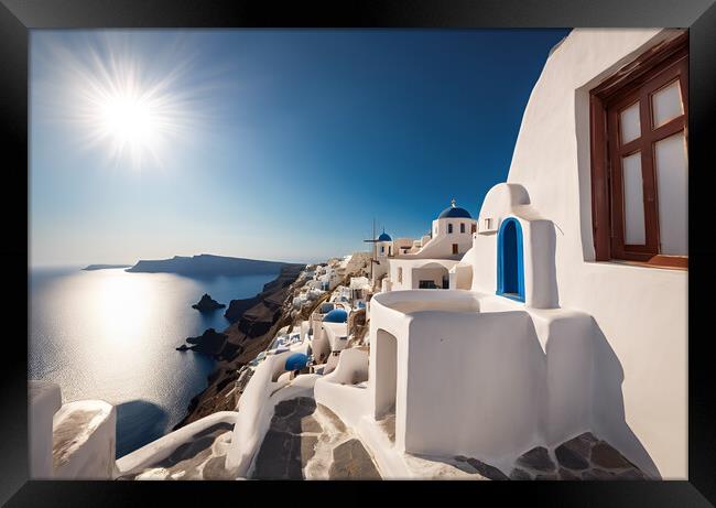 Santorini Framed Print by Picture Wizard