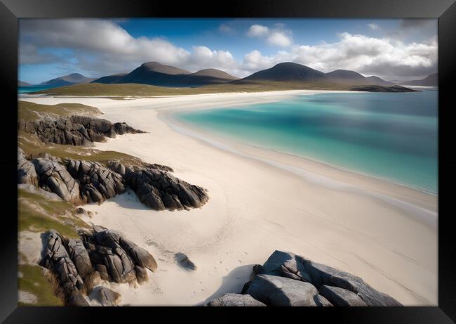 Luskentyre Beach Framed Print by Picture Wizard