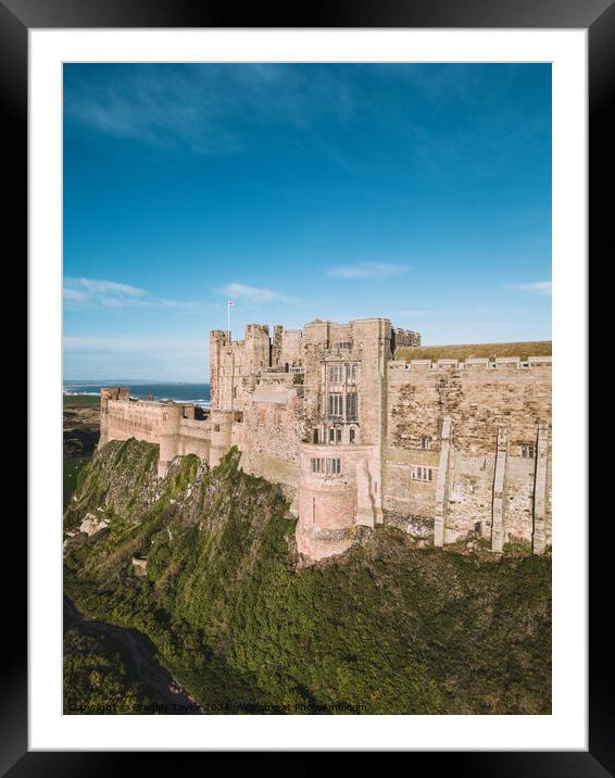 Portrait of Bamburgh Castle, Northumberland Framed Mounted Print by Bradley Taylor