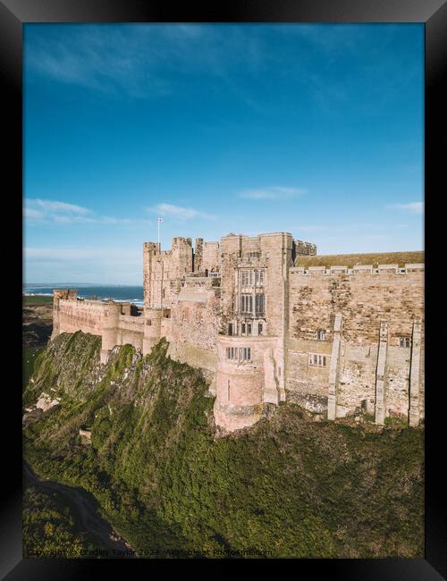 Portrait of Bamburgh Castle, Northumberland Framed Print by Bradley Taylor