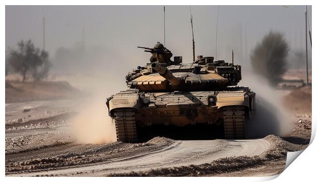 Challenger 2 Tank Print by Airborne Images