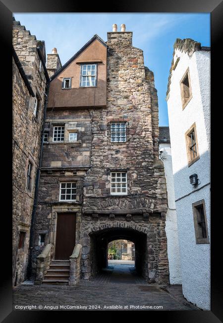 Bakehouse Close, Canongate, Edinburgh Framed Print by Angus McComiskey