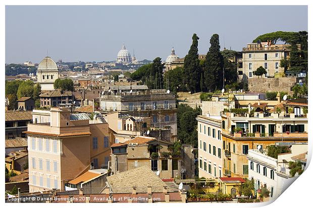 Rome Skyline Print by Darren Burroughs