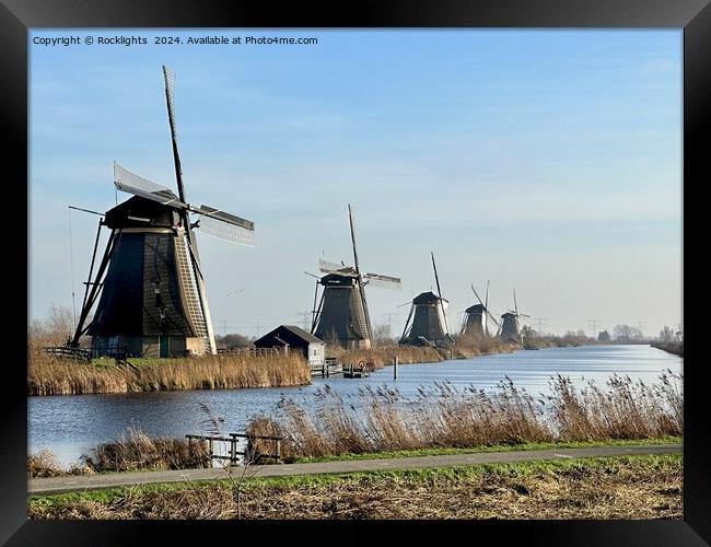 Kinderdijk windmills Framed Print by Rocklights 