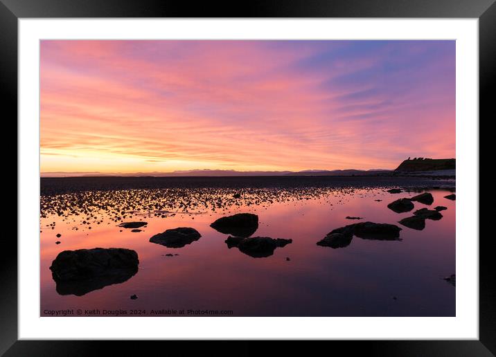 Morecambe Bay Sunset at Bolton le Sands Framed Mounted Print by Keith Douglas