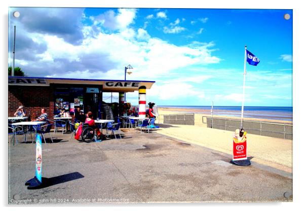 Seafront Cafe Mablethorpe, Lincolnshire. Acrylic by john hill
