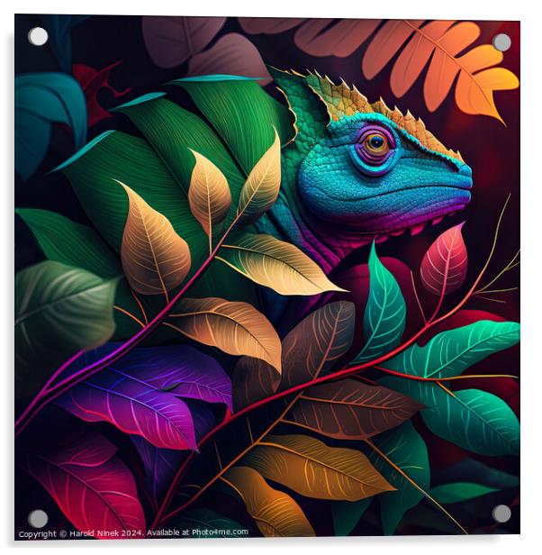 Chameleon Acrylic by Harold Ninek