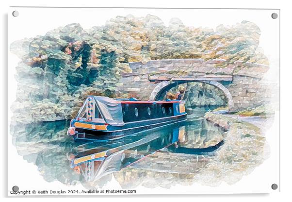 Bridge 119, Lancaster Canal Acrylic by Keith Douglas
