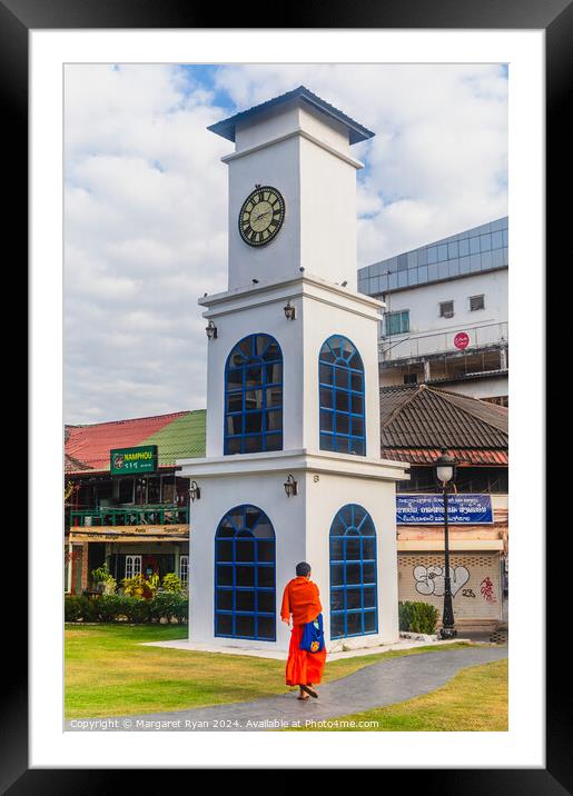 Nam Phou Clocktower  Framed Mounted Print by Margaret Ryan