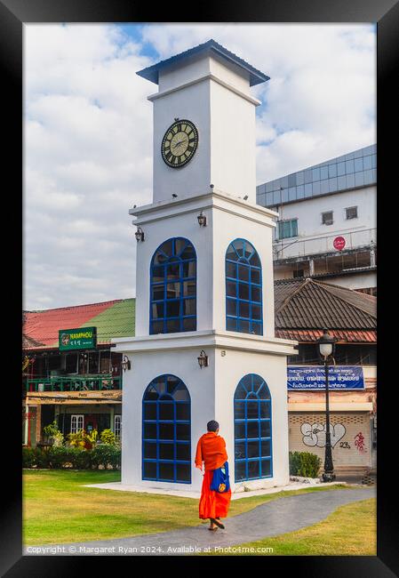 Nam Phou Clocktower  Framed Print by Margaret Ryan