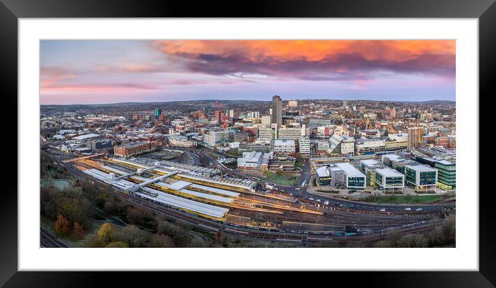 Sheffield City Framed Mounted Print by Apollo Aerial Photography