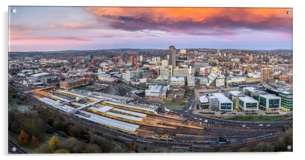Sheffield City Acrylic by Apollo Aerial Photography