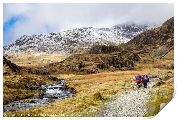 Heading for the Hills in Snowdonia Print by Pearl Bucknall