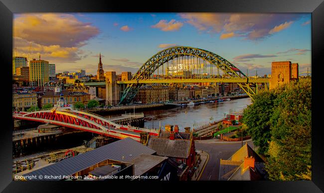 Newcastle Quayside Framed Print by Richard Fairbairn