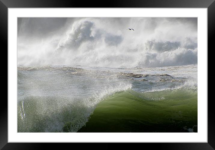 Waves in Ireland Framed Mounted Print by barbara walsh
