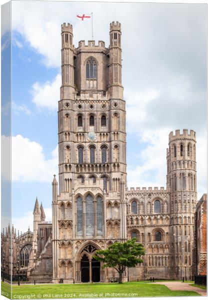 Ely Cathedral, Cambridgeshire, England Canvas Print by Phil Lane