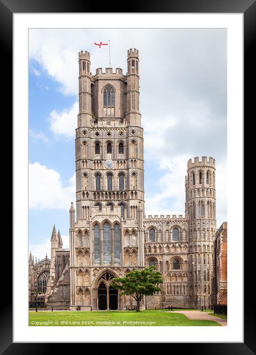 Ely Cathedral, Cambridgeshire, England Framed Mounted Print by Phil Lane