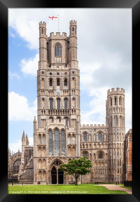 Ely Cathedral, Cambridgeshire, England Framed Print by Phil Lane