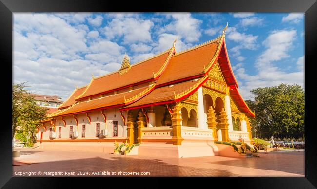 Wat Ong Teu Mahawihan Vientiane Framed Print by Margaret Ryan