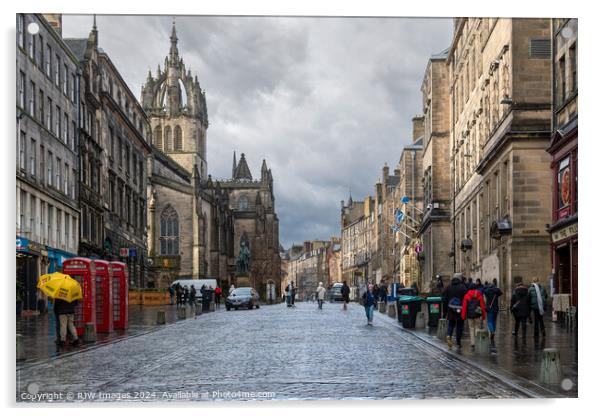 Edinburgh Royal Mile Acrylic by RJW Images