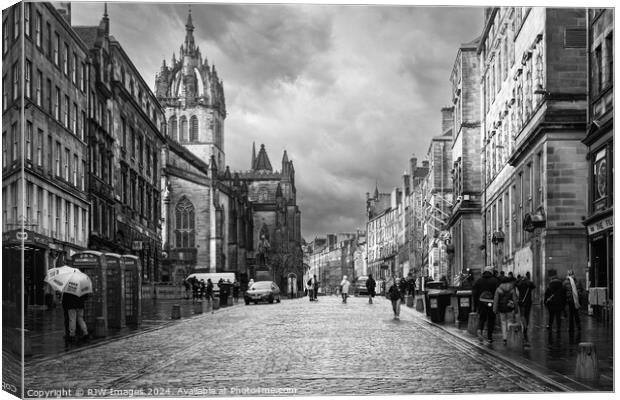Edinburgh Royal Mile Canvas Print by RJW Images