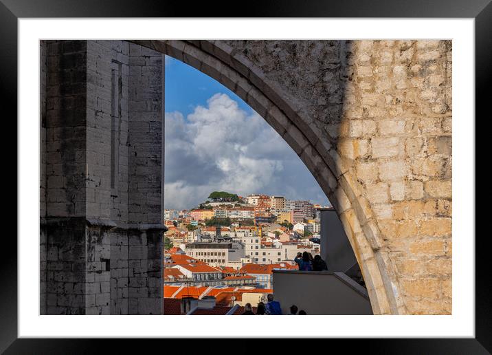 Lisbon Through Arch Of Canvo Convent Framed Mounted Print by Artur Bogacki