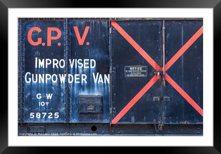 GWR 58725 Improvised Gunpowder Van  Framed Mounted Print by Phil Lane