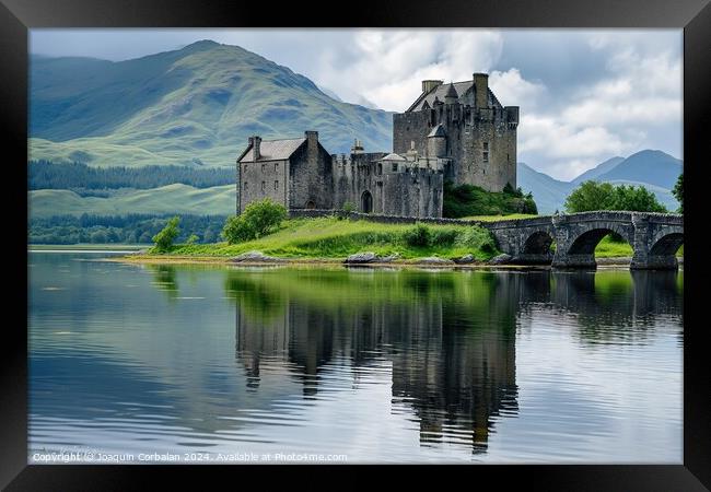 A stunning Eilean Donan castle stands proudly atop Framed Print by Joaquin Corbalan