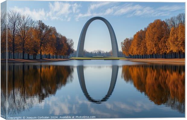 Gateway Arch in St. Louis , A large monument stand Canvas Print by Joaquin Corbalan