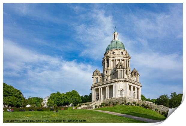 The Ashton Memorial, Williamsons Park, Lancaster Print by Keith Douglas