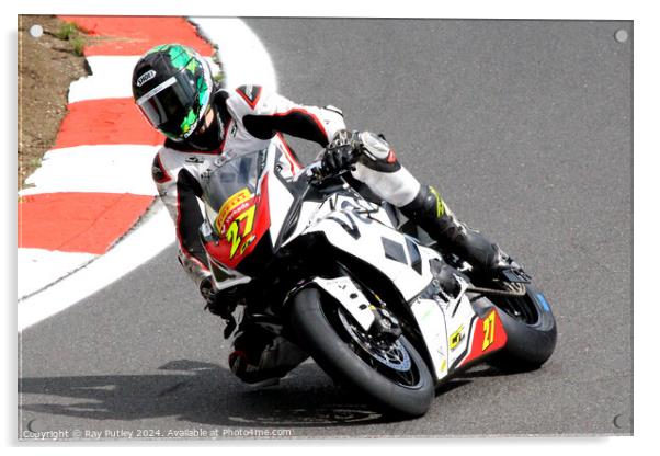 Pirelli National Junior Superstock- Brands Hatch  Acrylic by Ray Putley