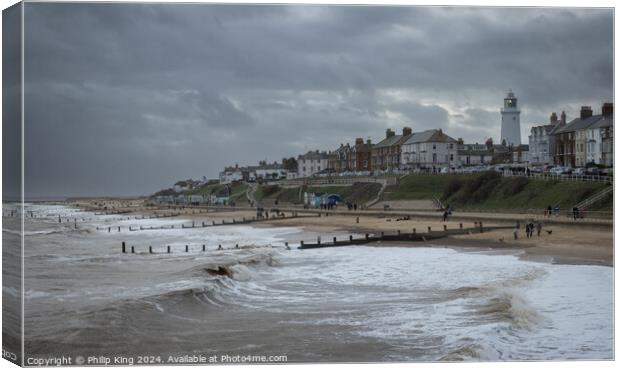 Southwold Seafront Canvas Print by Philip King