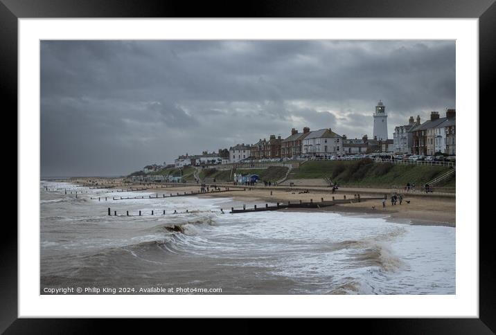 Southwold Seafront Framed Mounted Print by Philip King