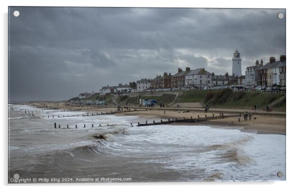 Southwold Seafront Acrylic by Philip King