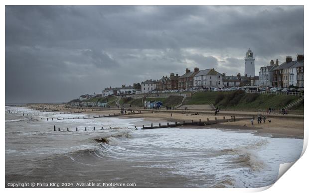 Southwold Seafront Print by Philip King