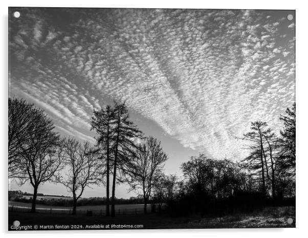 Black and white sunset Acrylic by Martin fenton