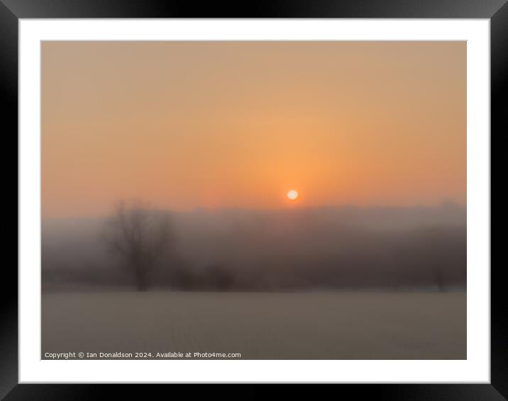 Sun, Ice, and Mist Framed Mounted Print by Ian Donaldson