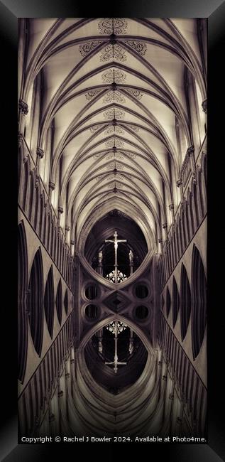 Wells Cathedral Interior (Sepia) Framed Print by RJ Bowler