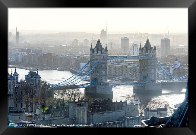 The Famous Tower Bridge Framed Print by Paul Chambers