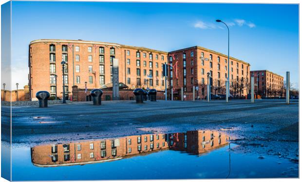 Reflections of the Albert Dock Canvas Print by Jason Wells