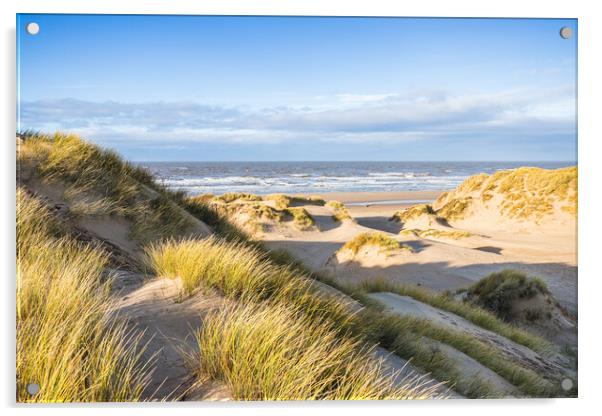 Rolling sand dunes on Formby beach Acrylic by Jason Wells