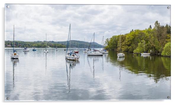 Sail boats along the shores of Lake Windermere Acrylic by Jason Wells