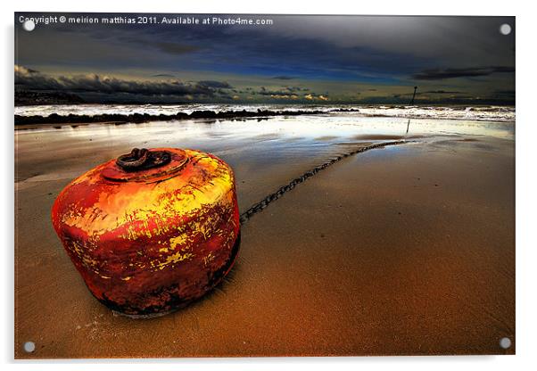 stormy buoy Acrylic by meirion matthias