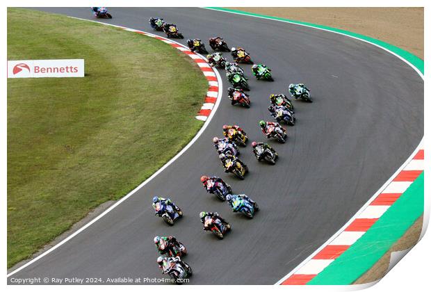 Pirelli National Superstock Championship - Brands Hatch 2023 Print by Ray Putley